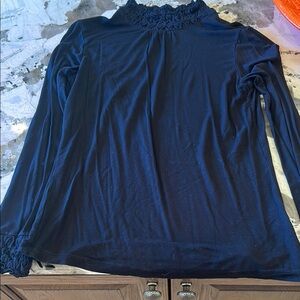 Elegant Black Long Sleeve Women's Top